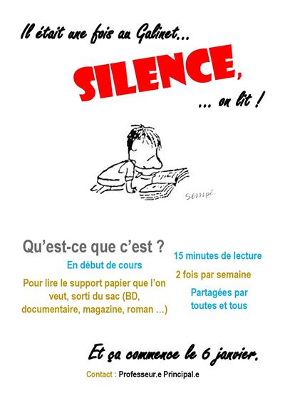 Silence, on lit !