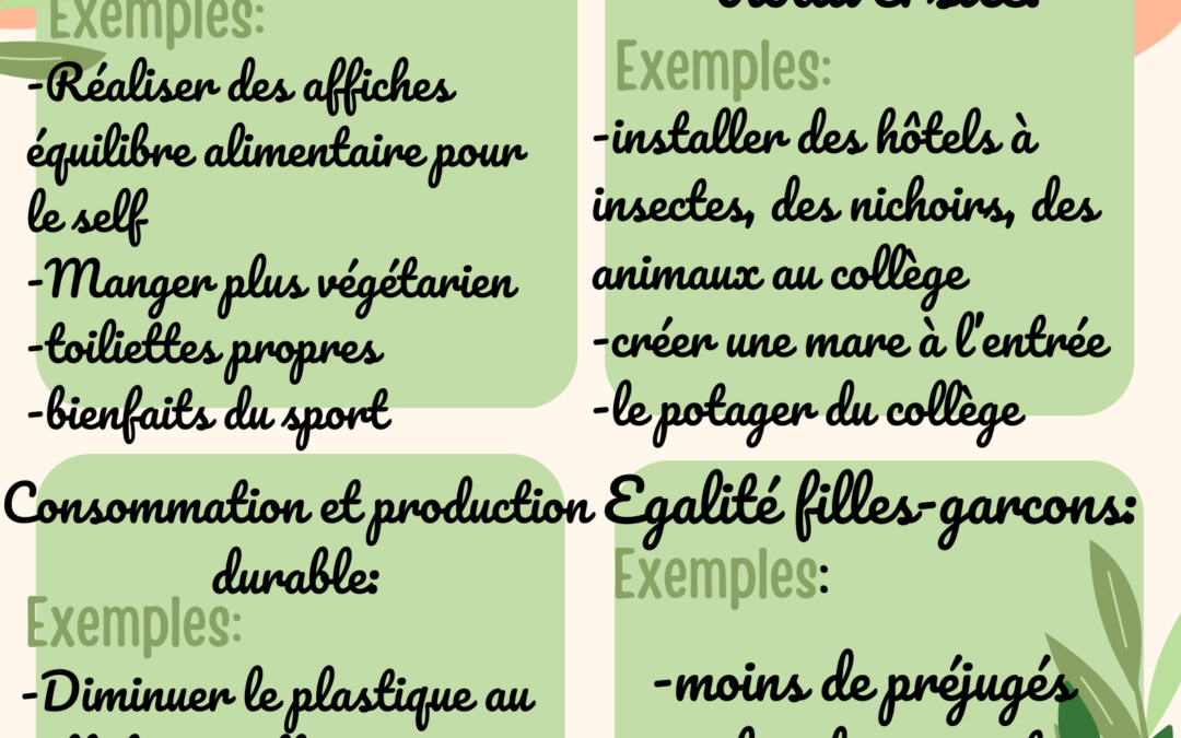 Eco-Délégués : Les projets 2023-2024